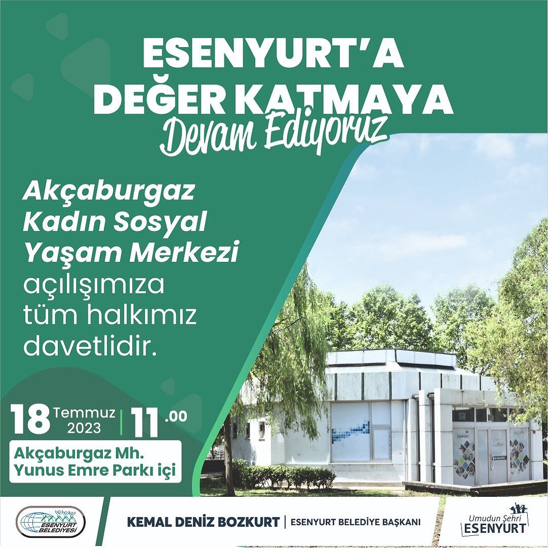 Esenyurt Belediyesi - Akçaburgaz Kadın Sosyal Yaşam Merkezi Açılışı