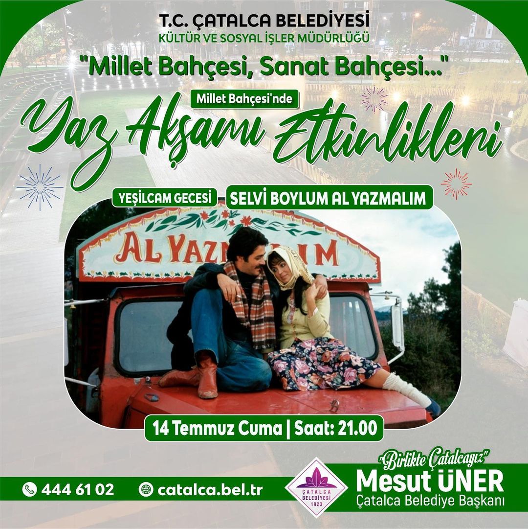 Çatalca Belediyes - Yaz Akşamı Etkinlikleri, Yeşilçam Gecesi