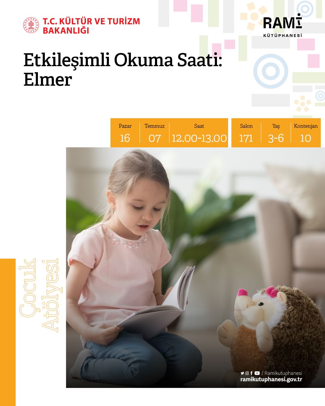 Rami Kütüphanesi - Etkileşimli Okuma Saati: Elmer