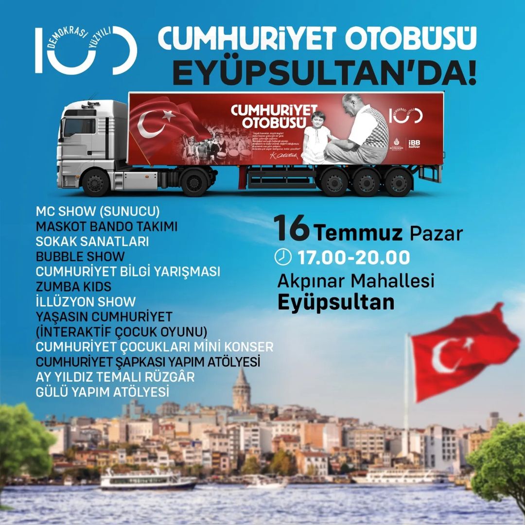 İBB Kültür - Cumhuriyet Otobüsü, Eyüpsultan