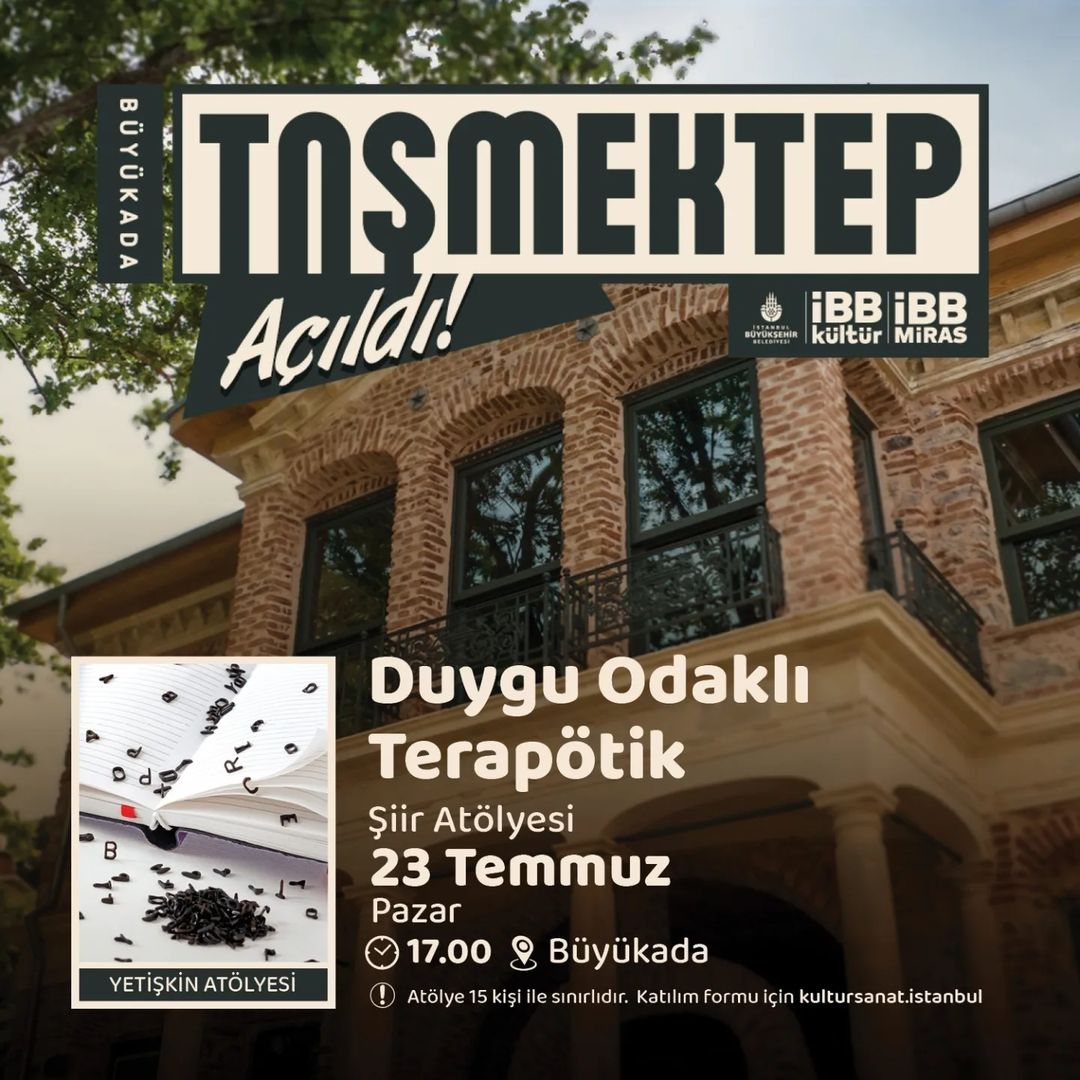 İBB Kültür - TAŞMEKTEP, Duygu Odaklı Terapötik Şiir Atölyesi