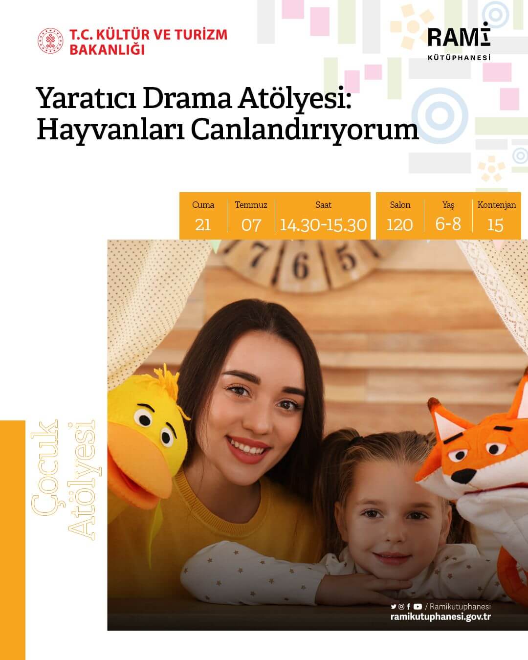 Rami Kütüphanesi - Yaratıcı Drama Atölyesi: Hayvanları Canlandırıyorum