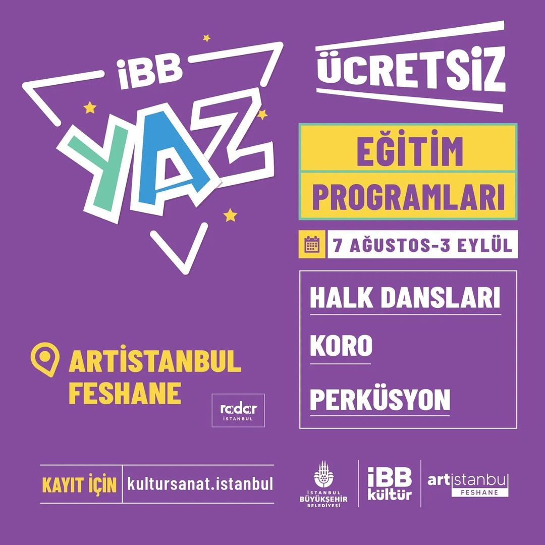 İBB Yaz Eğitim Programları - Artistanbul Feshane