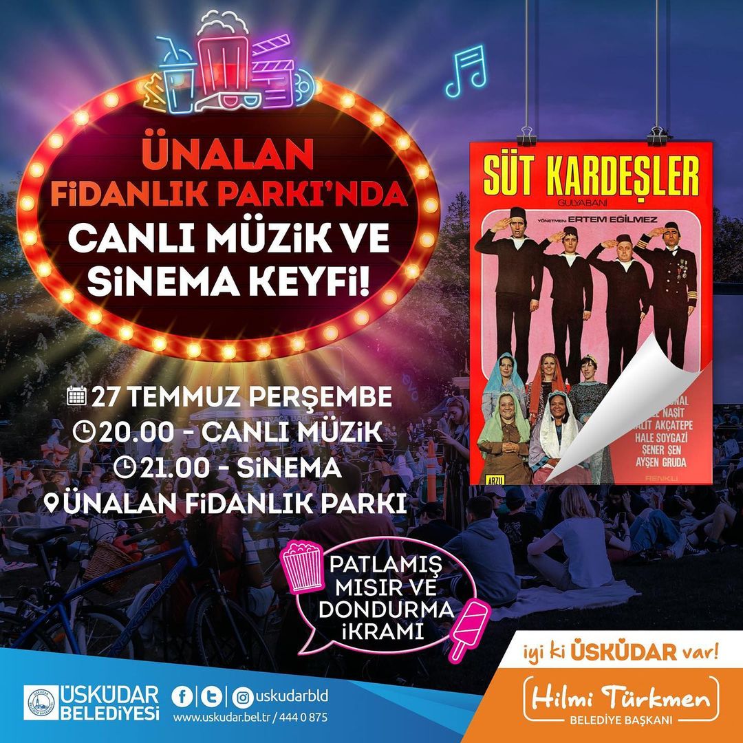 Üsküdar Belediyesi - Süt Kardeşler, Film Gösterisi ve Müzik Dinletisi