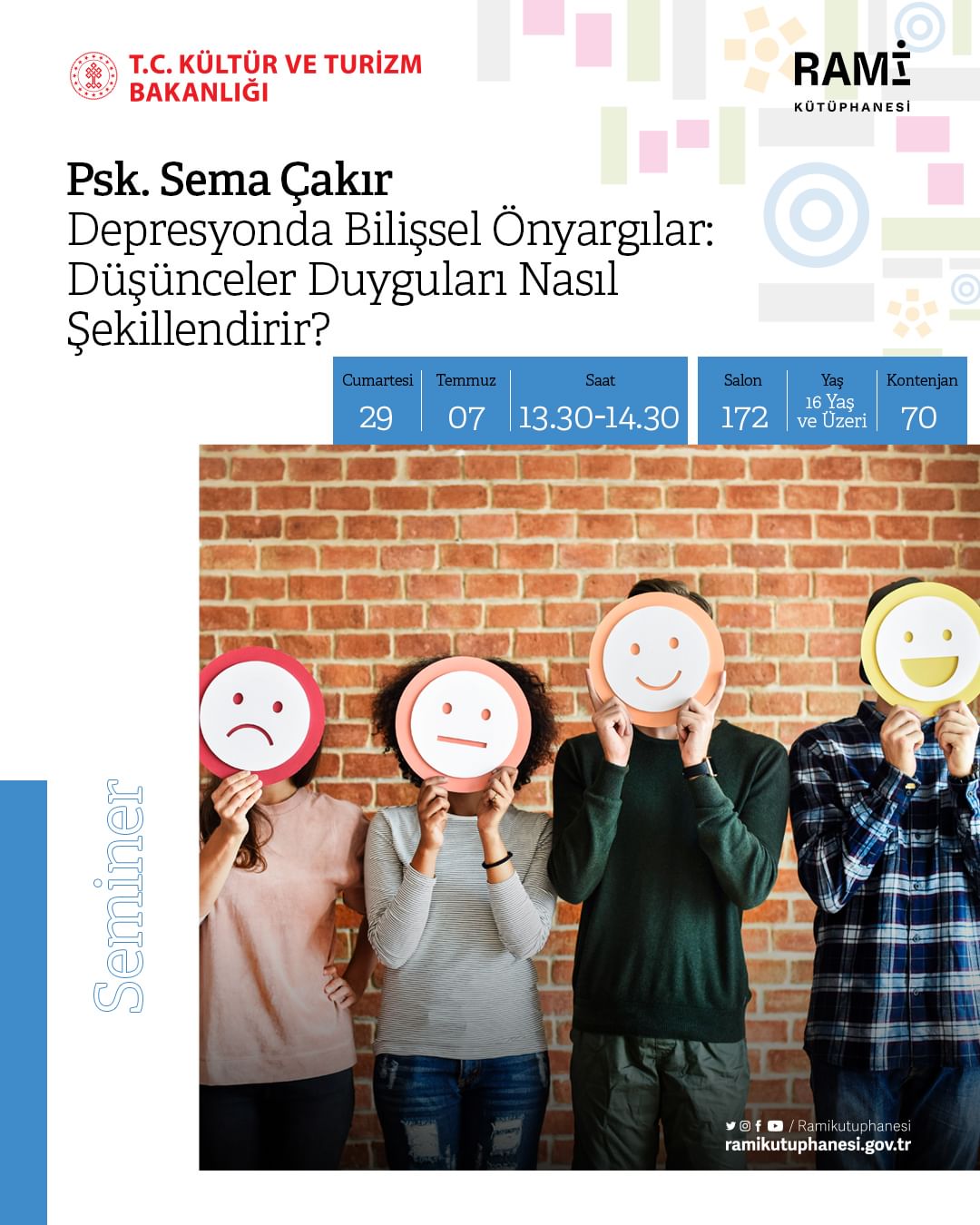 Rami Kütüphanesi - Psk.Sema Çakır, Depresyonda Bilişsel Yargılar Semineri