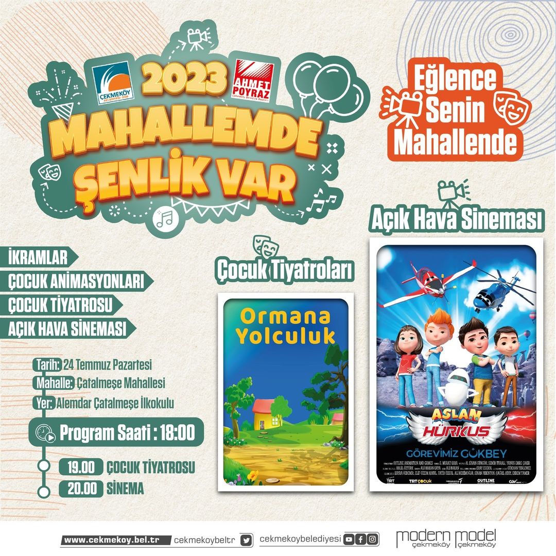 Çekmeköy Belediyesi - Aslan Hürkuş Çocuk Sineması ve Ormana Yolculuk Çocuk Tiyatrosu