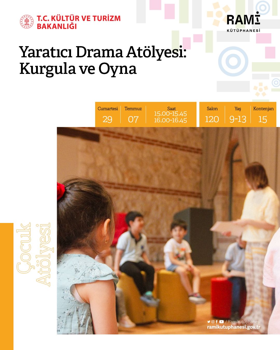 Rami Kütüphanesi - Vurgulayıcı Drama Atölyesi: Kurgula ve Oyna