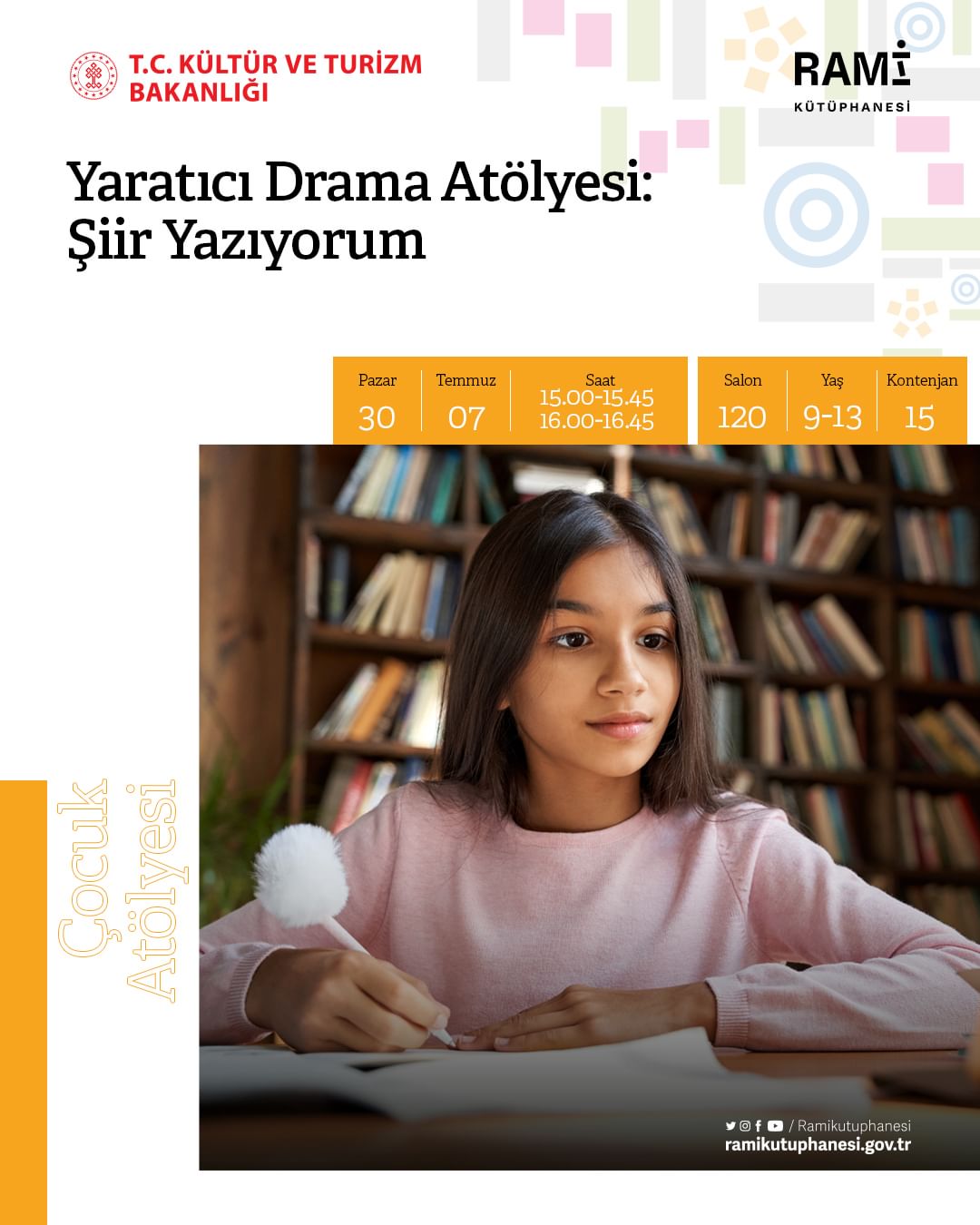 Rami Kütüphanesi - Yaratıcı Drama Atölyesi, Şiir Yazıyorum