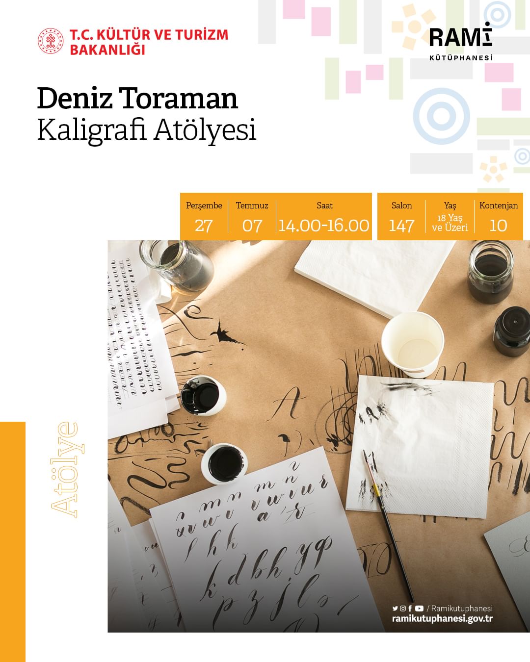 Rami Kütüphanesi - Deniz Toraman, Kaligrafi Atölyesi