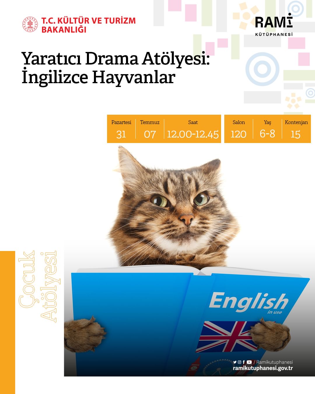 Rami Kütüphanesi - Yaratıcı Drama Atölyesi, İngilizce Hayvanlar