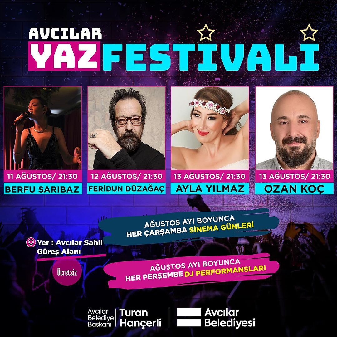 Avcılar Belediyesi - Avcılar Yaz Festivali, 11-13 Ağustos