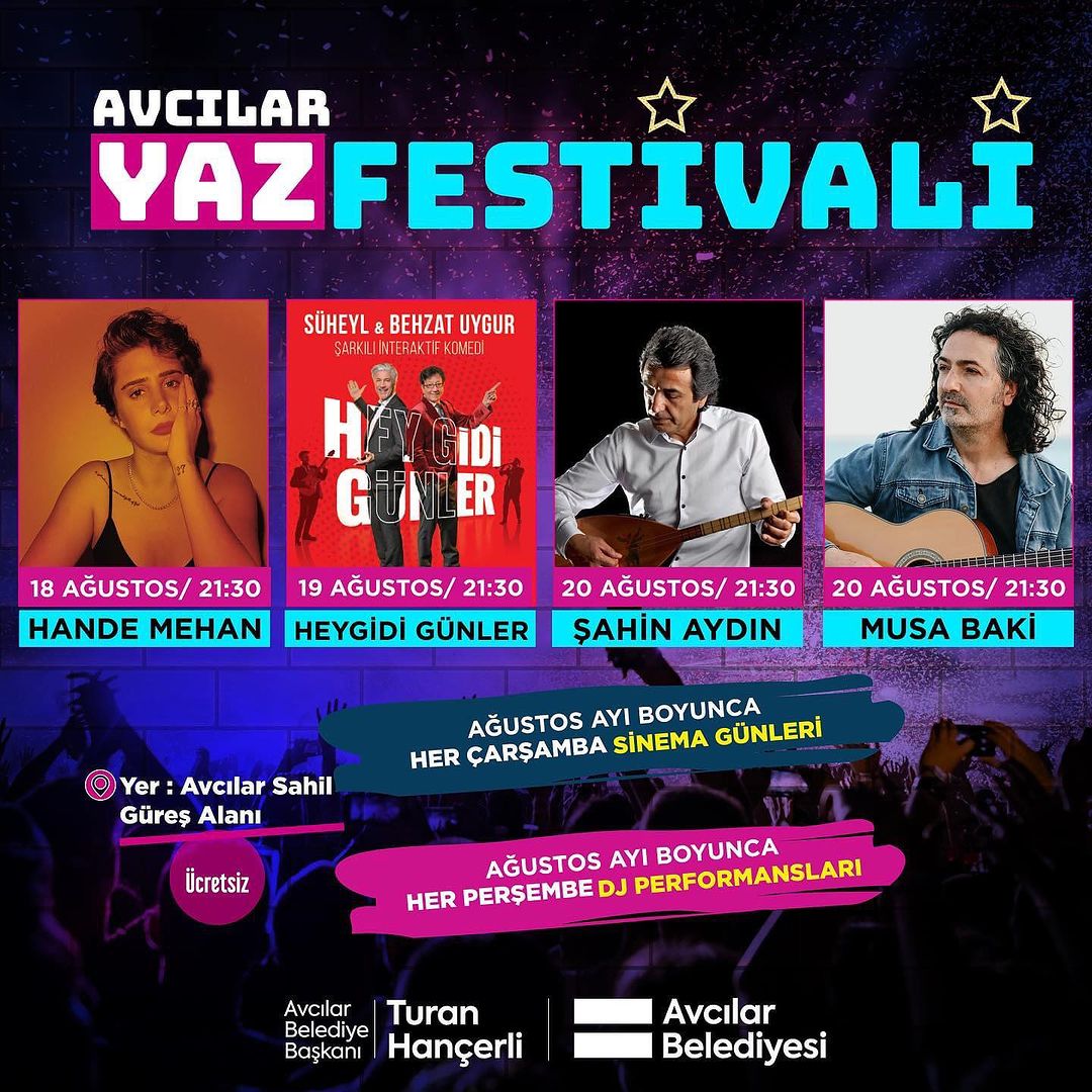 Avcılar Belediyesi - Yaz Festivali, 18-20 Ağustos