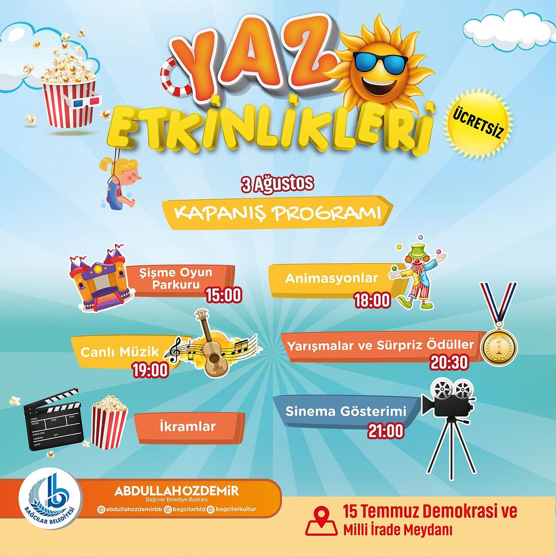 Bağcılar Belediyesi - Yaz Etkinlikleri, Kapanış Programı