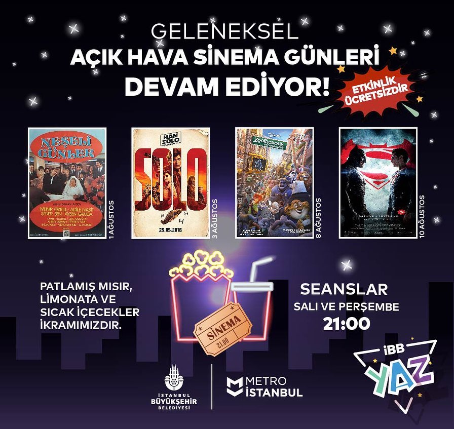 Esenler Metrosu - Geleneksel Açık Hava Sineması