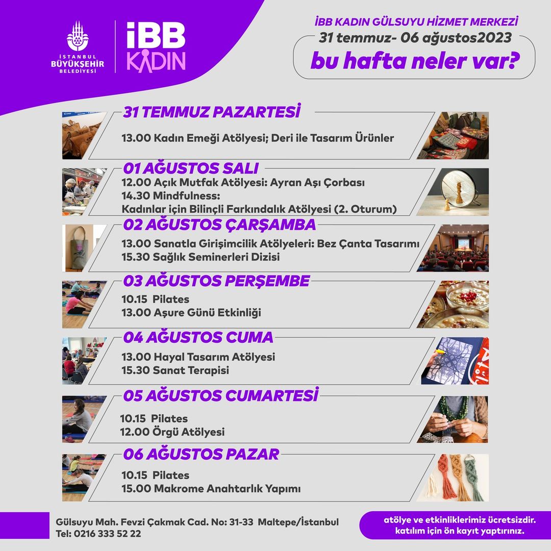 İBB Kadın Etkinlikleri - İBB Gülsuyu Hizmet Merkezi