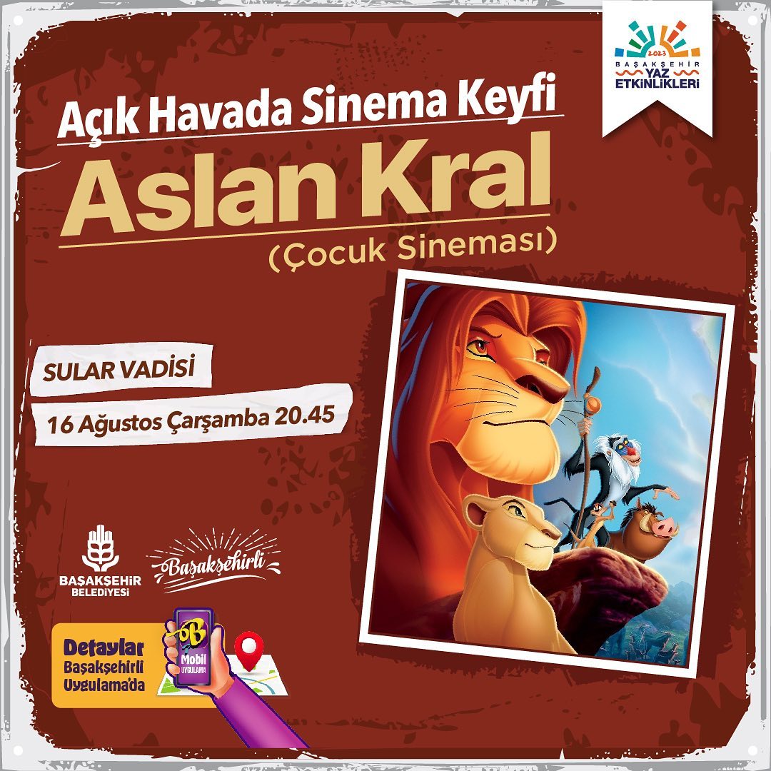 Başakşehir Belediyesi - Açık Havada Sinema Keyfi 'Aslan Kral'