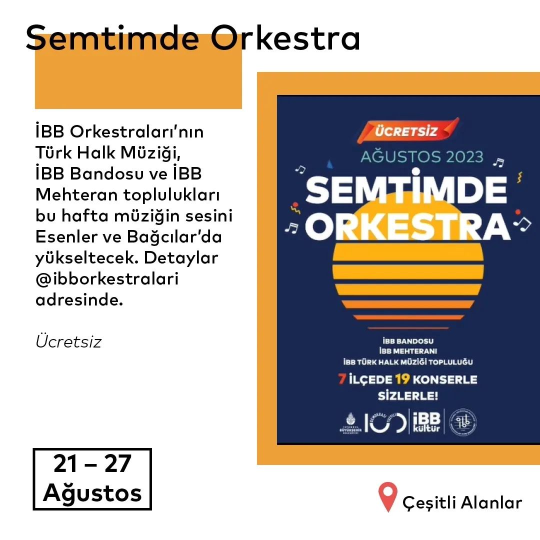 İBB Kültür - Semtimde Orkestra - İBB Orkestraları Konseri