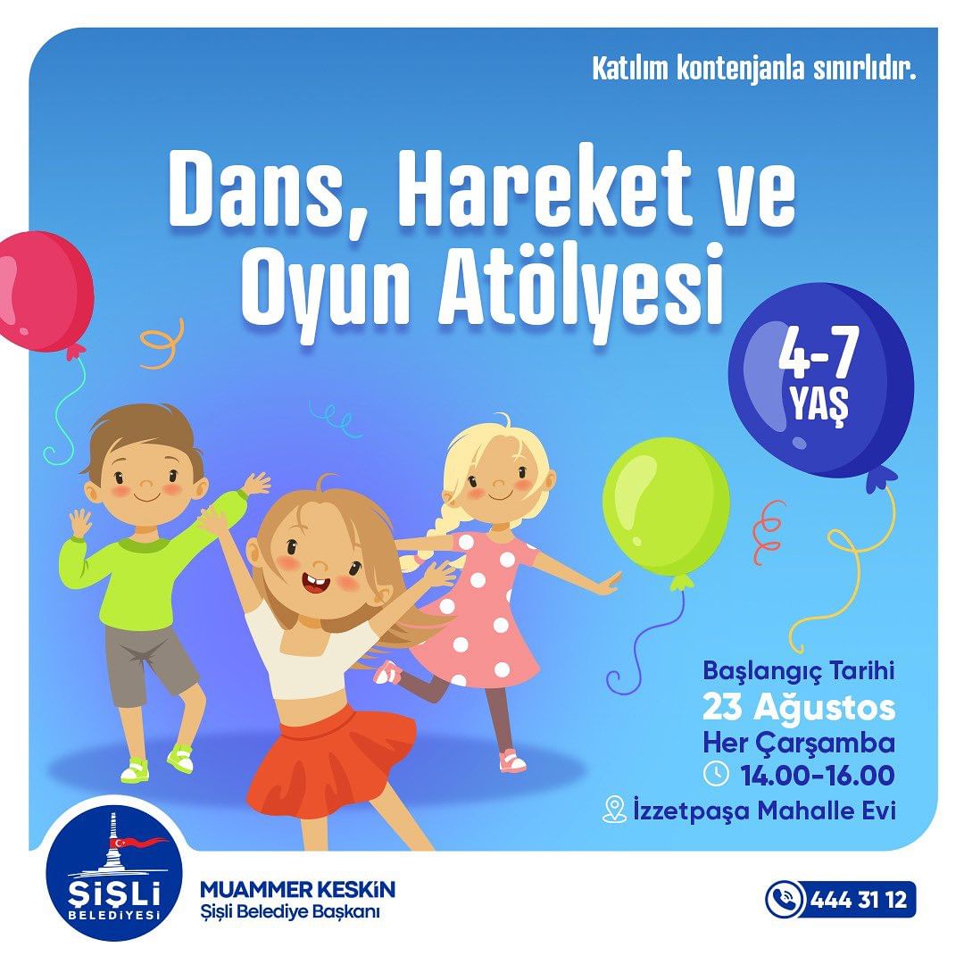 Şişli belediyesi - Dans, Hareket ve Oyun Atölyesi