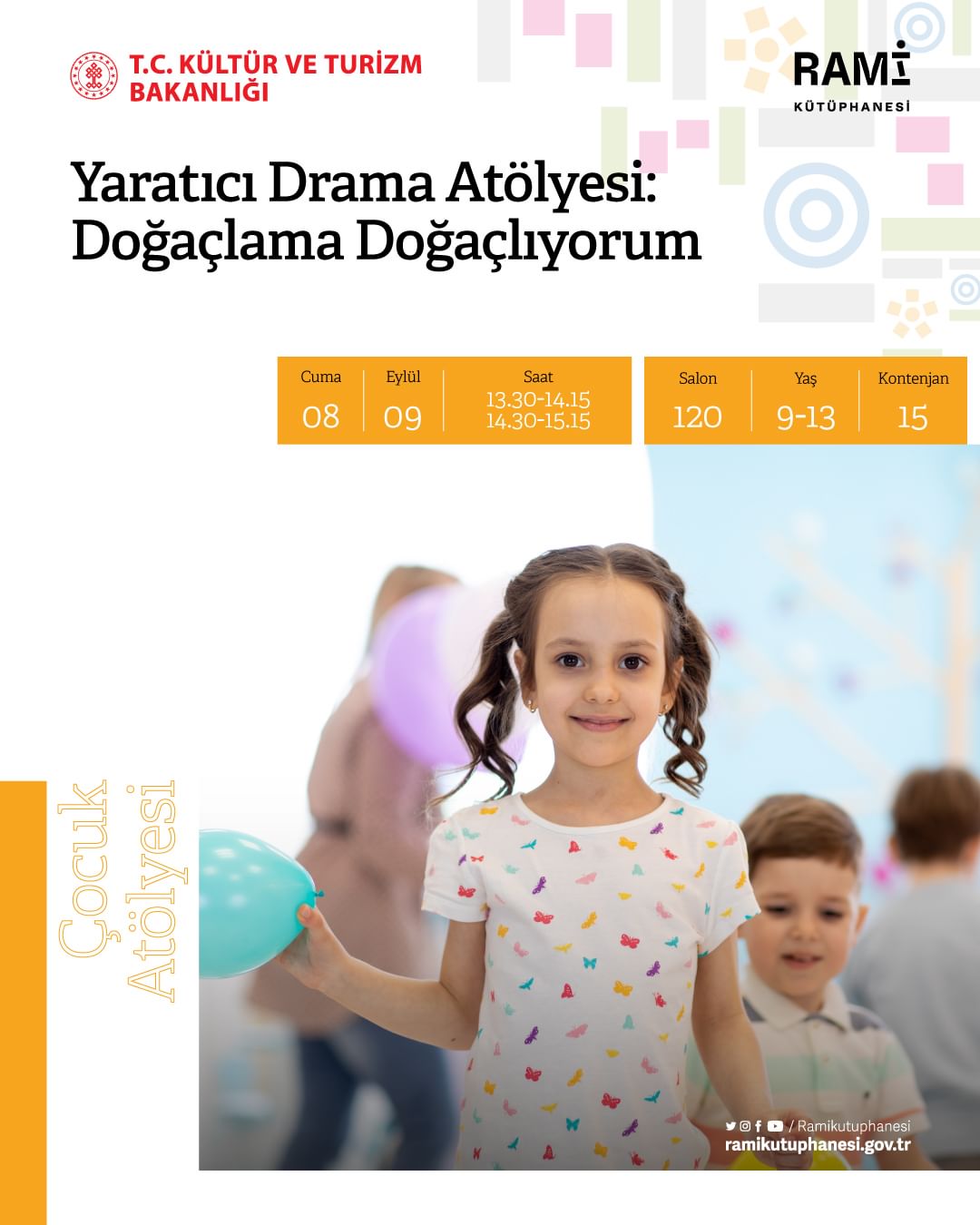 Rami Kütüphanesi - Yaratıcı Drama Atölyesi: Doğaçlama Doğaçlıyorum