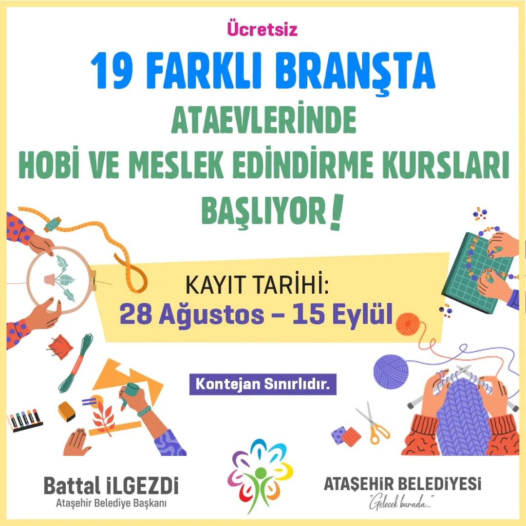 Ataşehir Belediyesi - Hobi ve Meslek Edinme Kursları