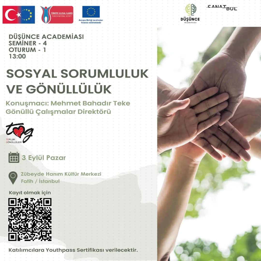 Sanatbul - Düşünce Academiası 'Sosyal Sorumluluk ve Gönüllülük' Semineri