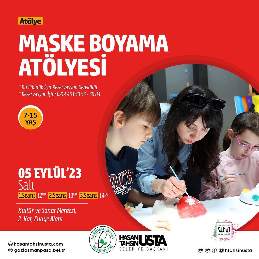 Gaziosmanpaşa Belediyesi - Maske Boyama Atölyesi