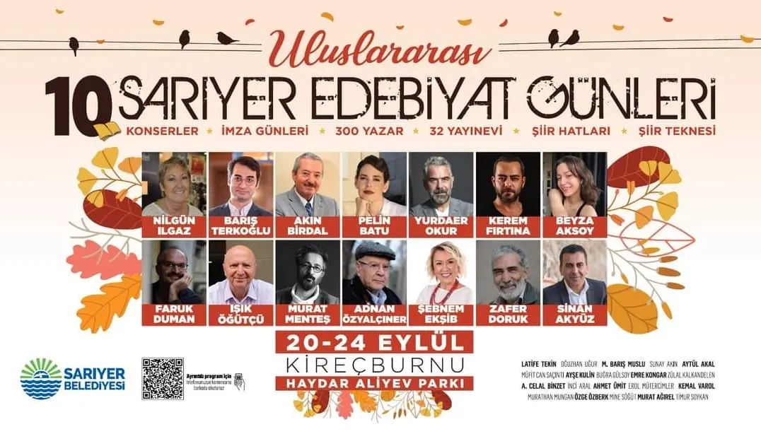  Sarıyer Kültür Sanat - Uluslararası 10. Sarıyer Edebiyat Günleri!