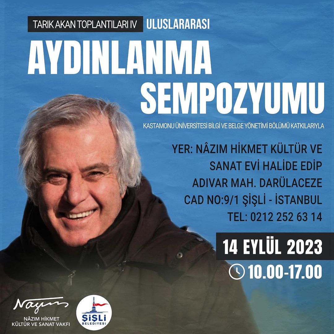  Şişli Belediyesi - Tarık Akan İle Uluslararası Aydınlanma Sempozyumu