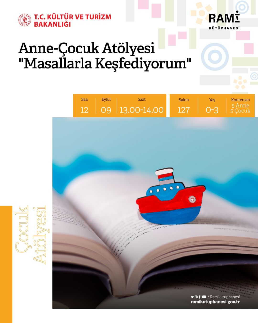 Rami Kütüphanesi - Anne-Çocuk Atölyesi "Masallarla Keşfediyorum"