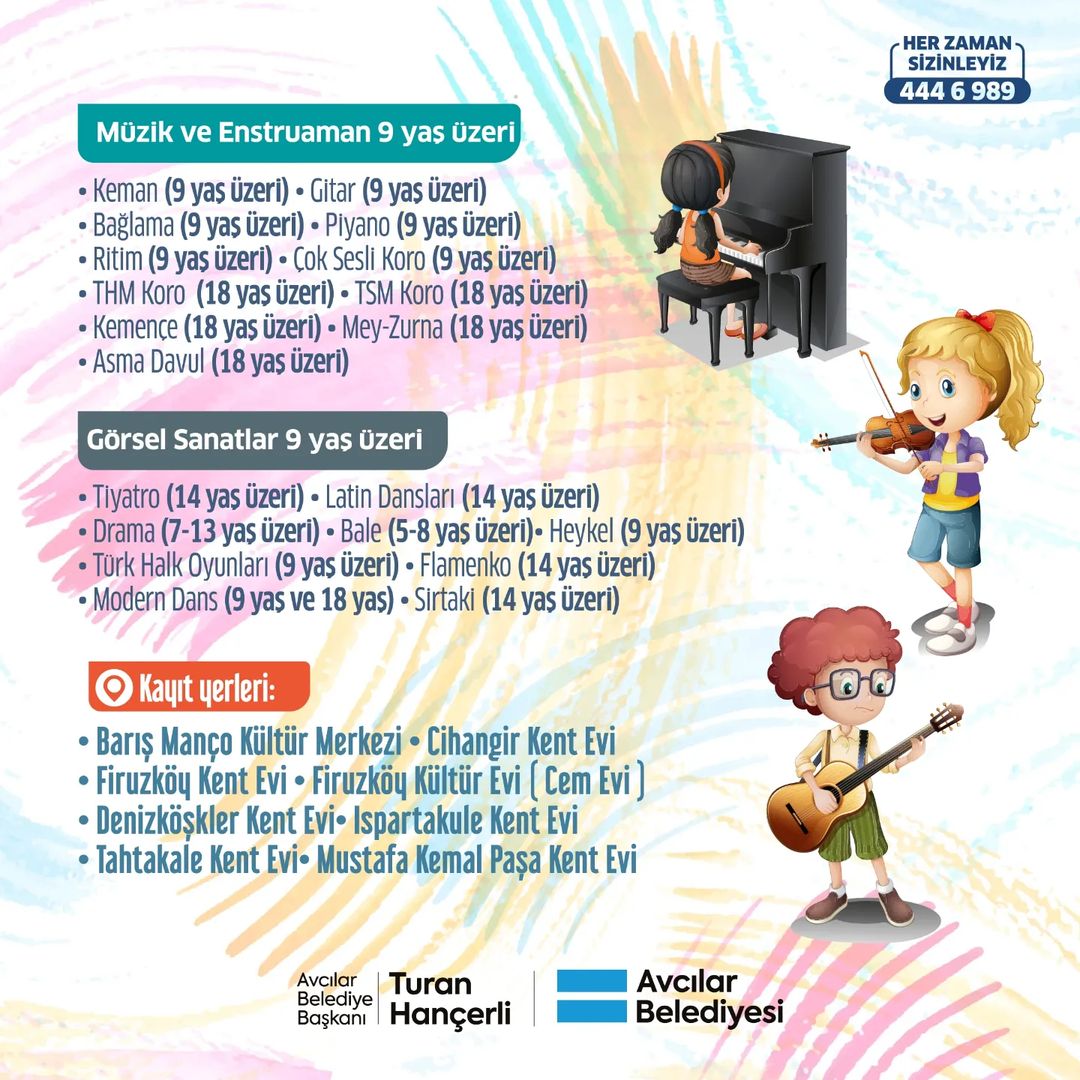 Avcılar -  Kış Dönemi Kültür Sanat Kursları