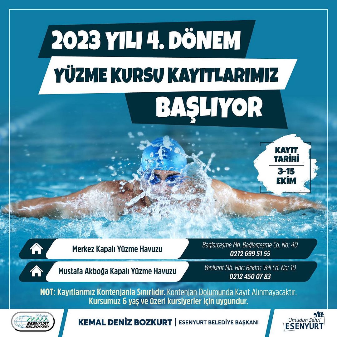 Esenyurt Belediyesi - Yüzme Kursu Kayıtları
