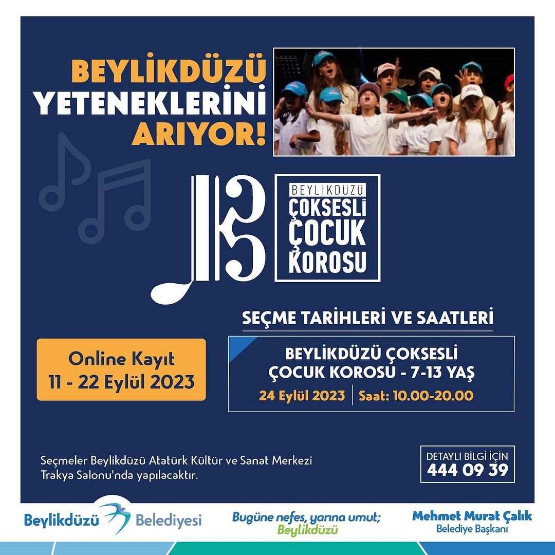 Beylikdüzü Belediyesi - Beylikdüzü Çoksesli Çocuk Korosu Seçmeleri