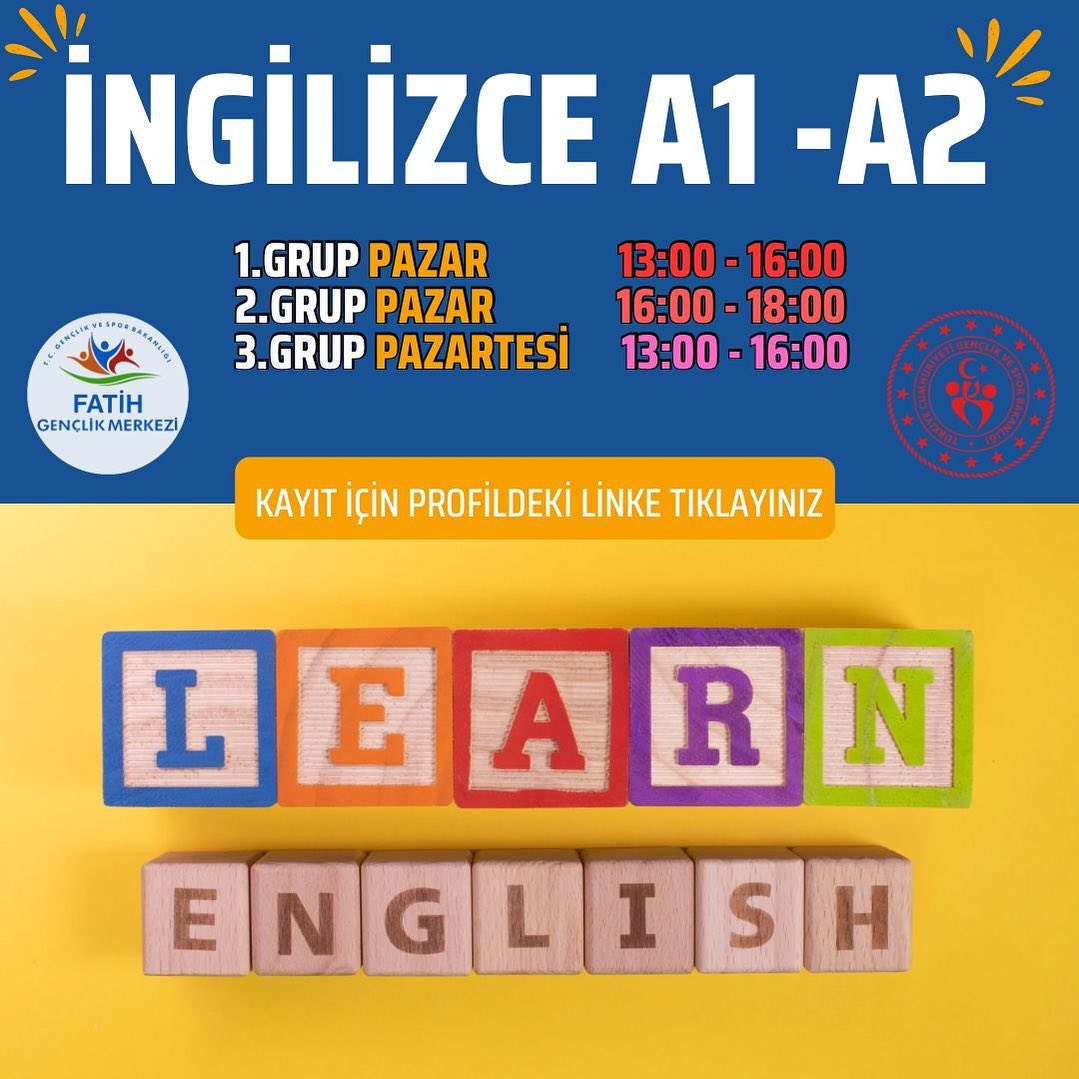 Fatih Gençlik Merkezi - İngilizce A1-A2