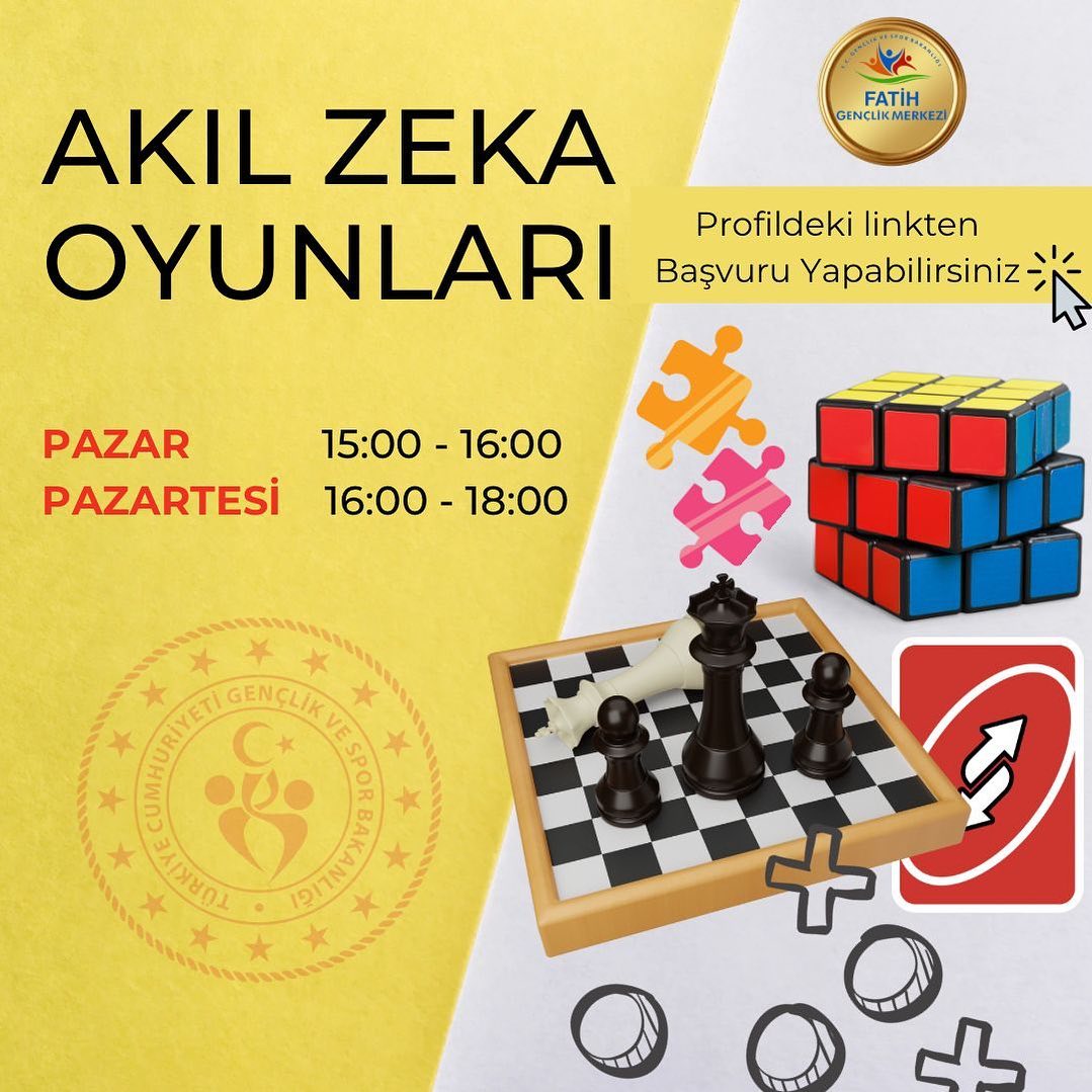 Fatih Gençlik Merkezi - Akıl Zeka Oyunlarına