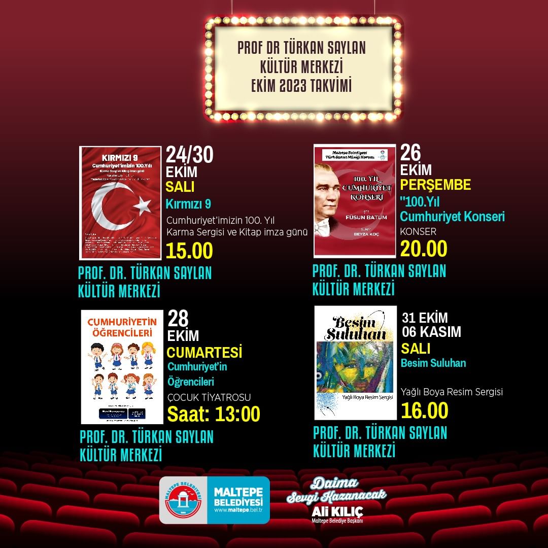 Maltepe Belediyesi - Kültür Merkezi Etkinlikleri 24-31 Ekim