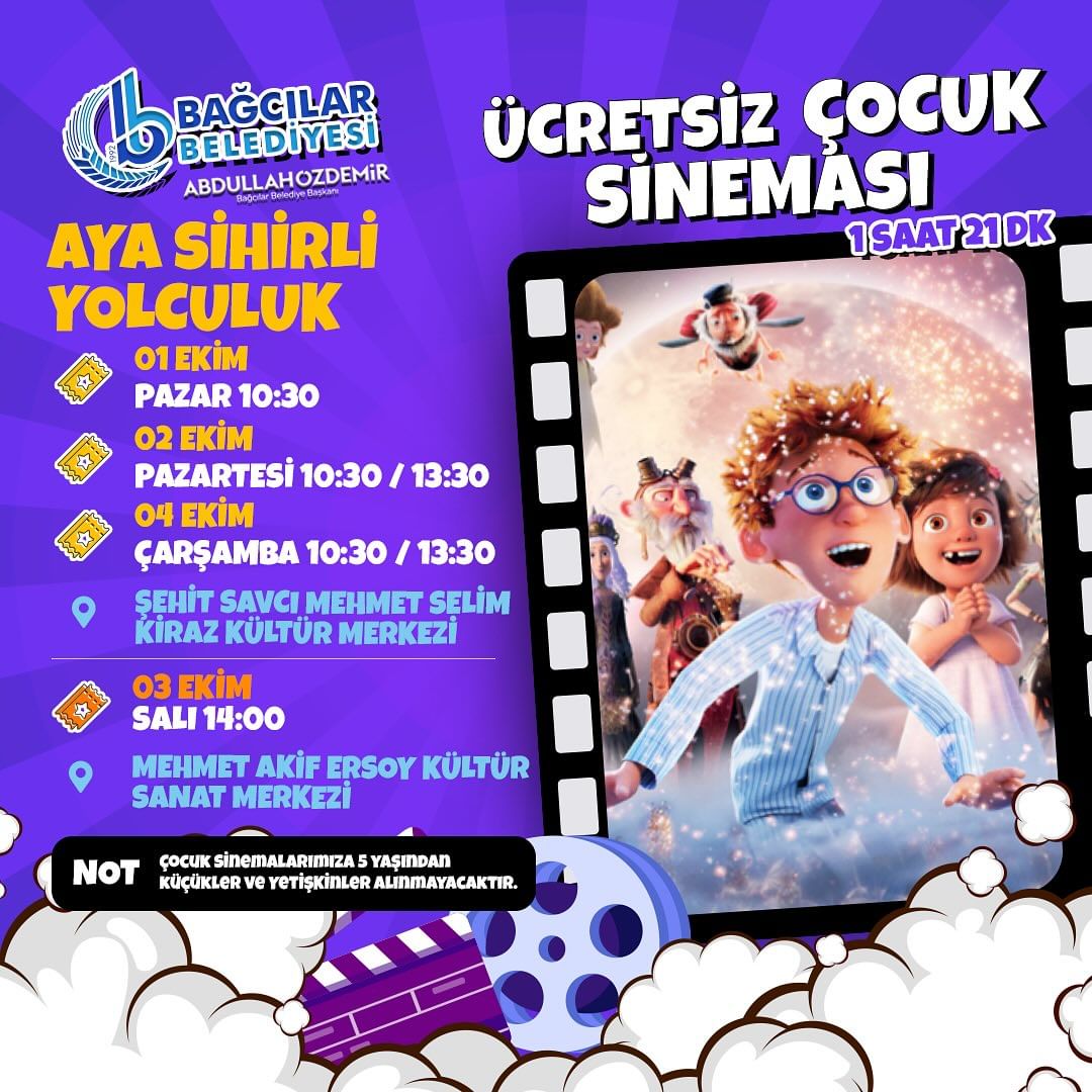 Bağcılar Belediyesi - Çocuk Sineması: Aya Sihirli Yolculuk