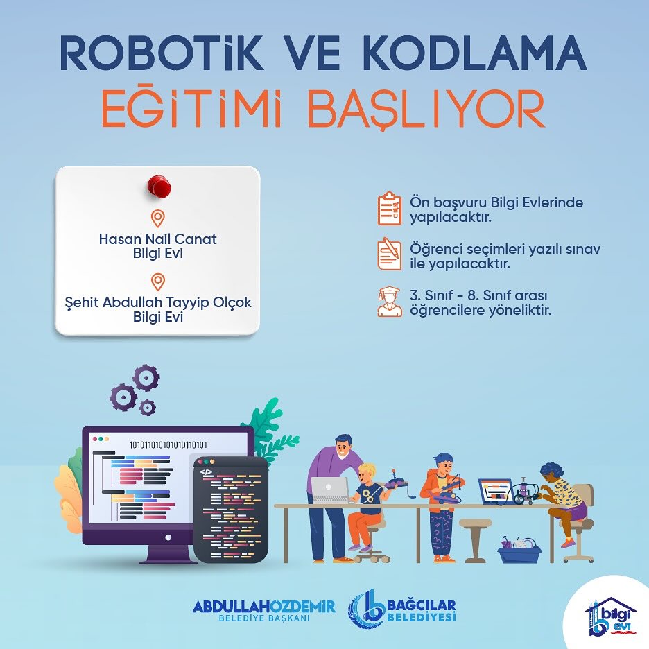 Bağcılar Belediyesi - Bilgi Evleri Kodlama ve Robotik Dersleri