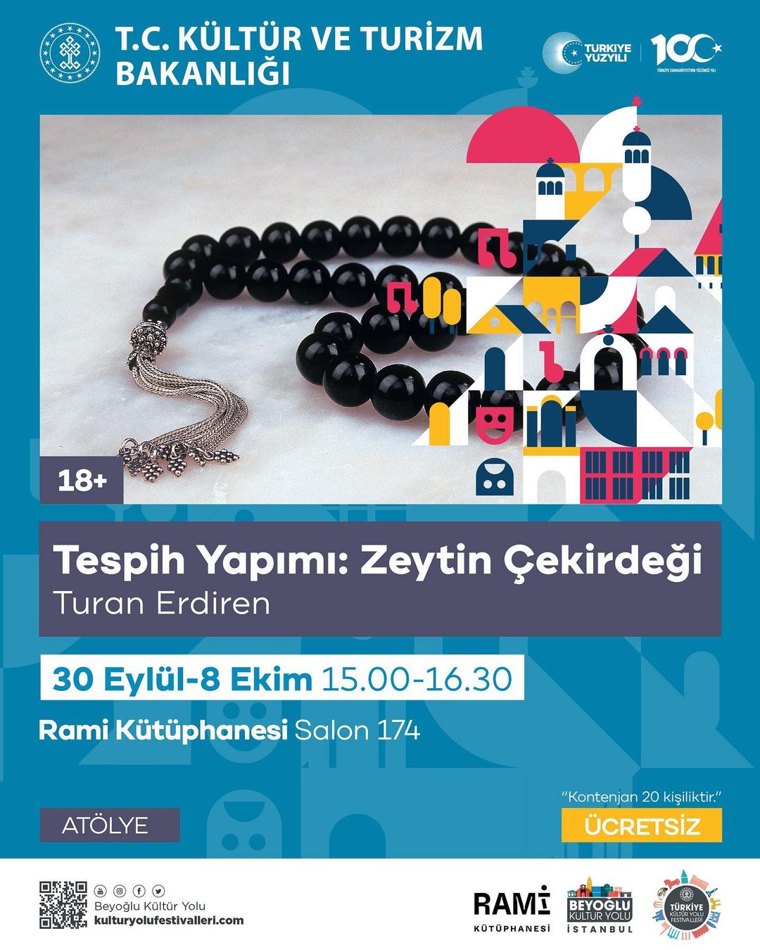Beyoğlu Belediyesi - Tespih Yapımı Zeytin Çekirdeği