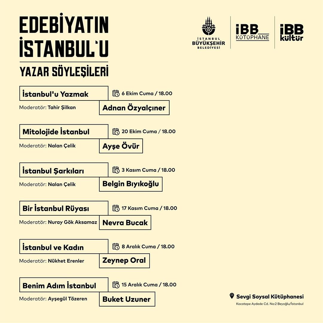 İBB Kütüphane - Yazar Söyleşileri