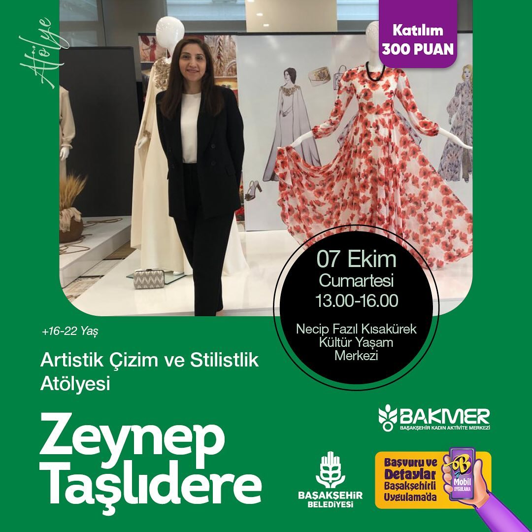 Kültür Sanat Başakşehir - Zeynep Taşlıdere Artistik Çizim Ve Stilistlik Atölyesi