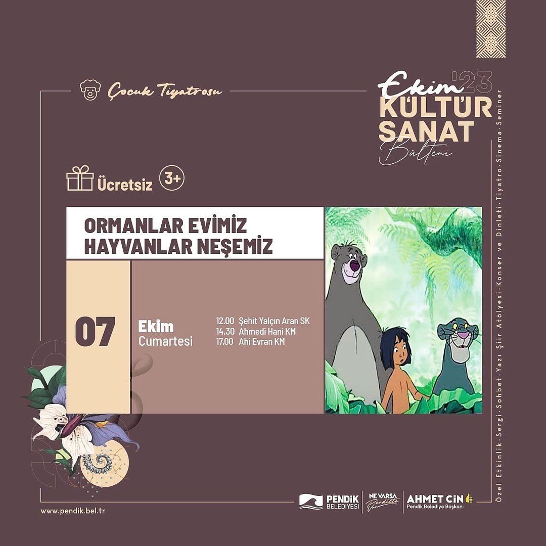 Pendik Belediyesi - Çocuk Tiyatrosu (Ormanlar Evimiz Hayvanlar Neşemiz)