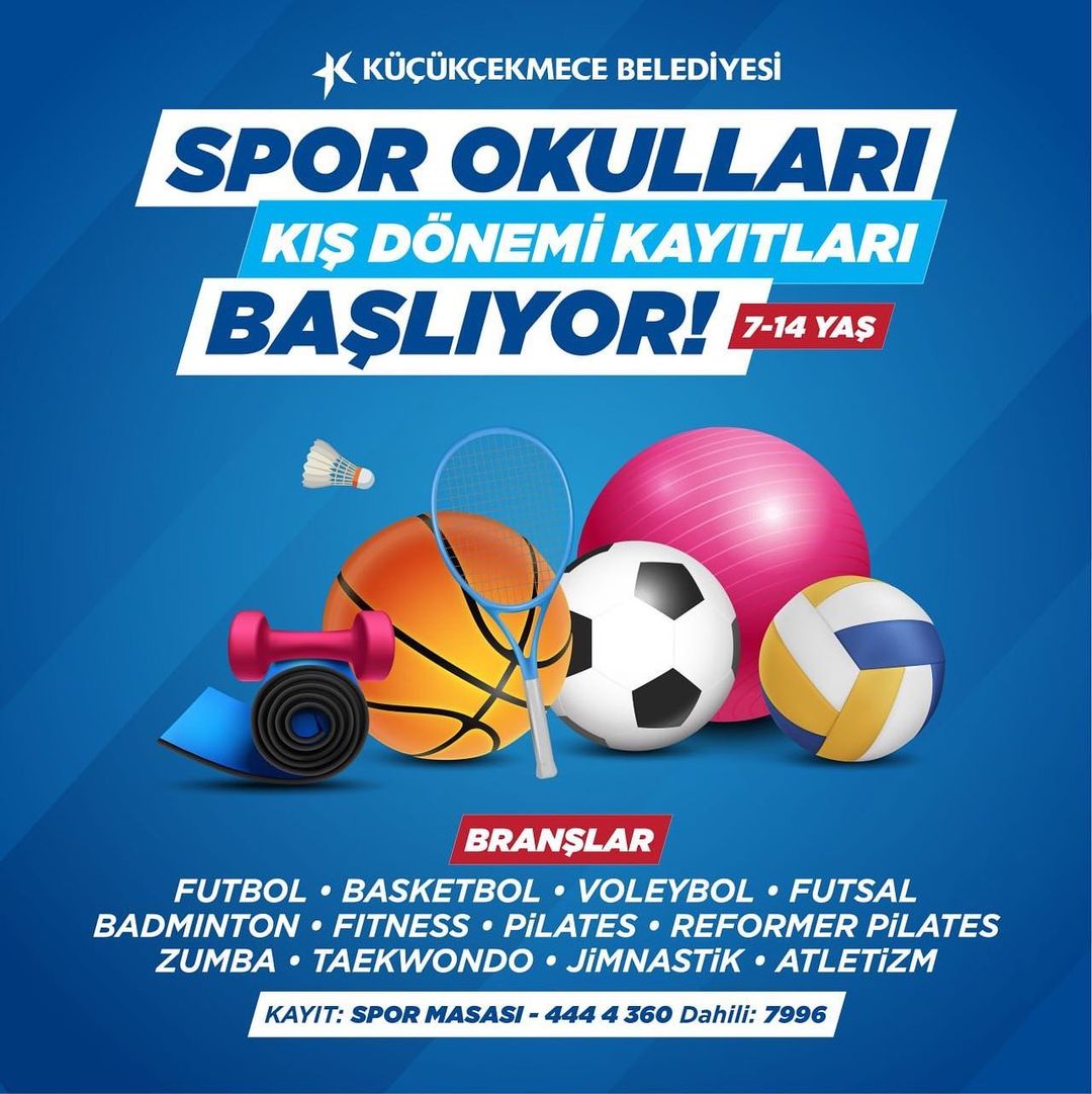 Küçükçekmece Belediyesi - Spor Okulları Kış Dönemi Başvuruları