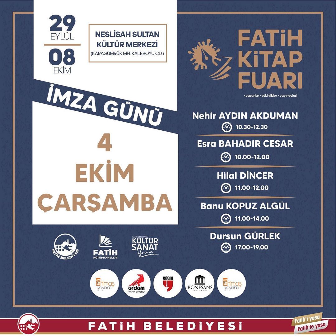 FATİH BELEDİYESİ - Fatih Kitap Fuarı İmza Günleri