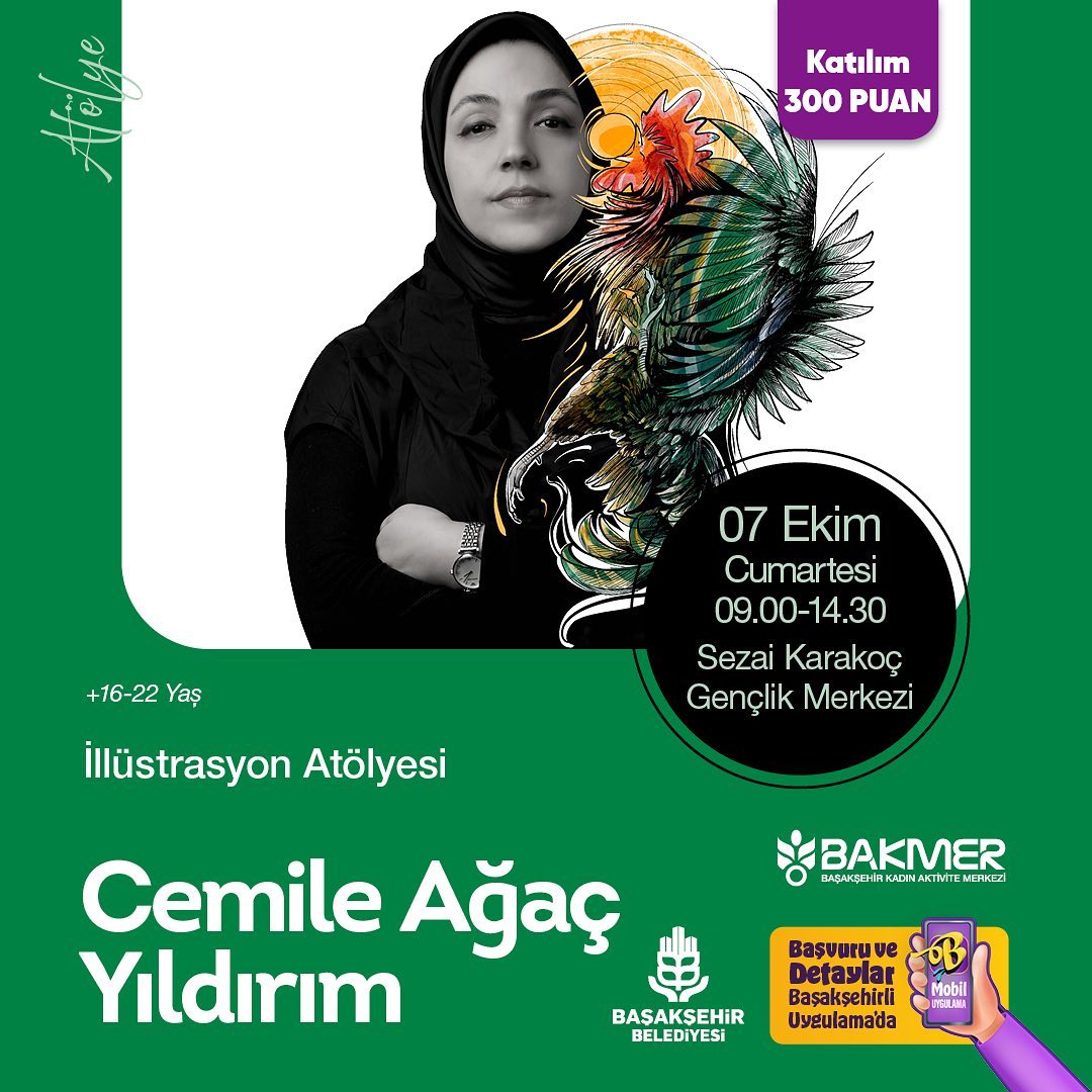 Başakşehir Belediyesi - Cemile Ağaç Yıldırım ile İllüstrasyon Atölyesi