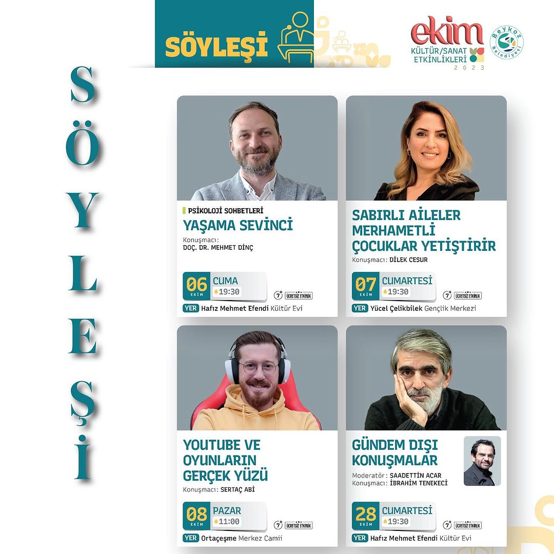Beykoz Belediyesi - Söyleşi Tarihleri
