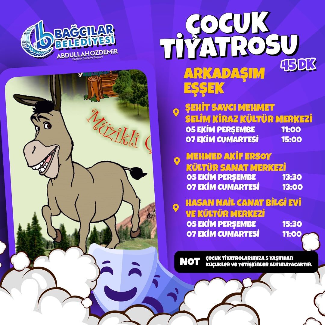 Bağcılar Belediyesi - 'Arkadaşım Eşşek' Çocuk Tiyatrosu 🎥🎭