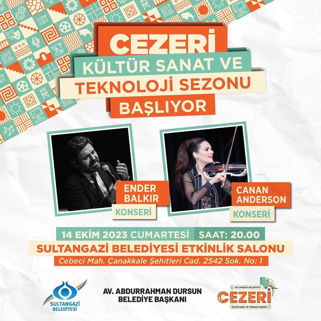 Sultangazi Belediyesi -  Cezeri Kültür Sanat ve Teknoloji Sezonu Başlıyor ( Ender Balkır ve Canan Anderson Konseri)