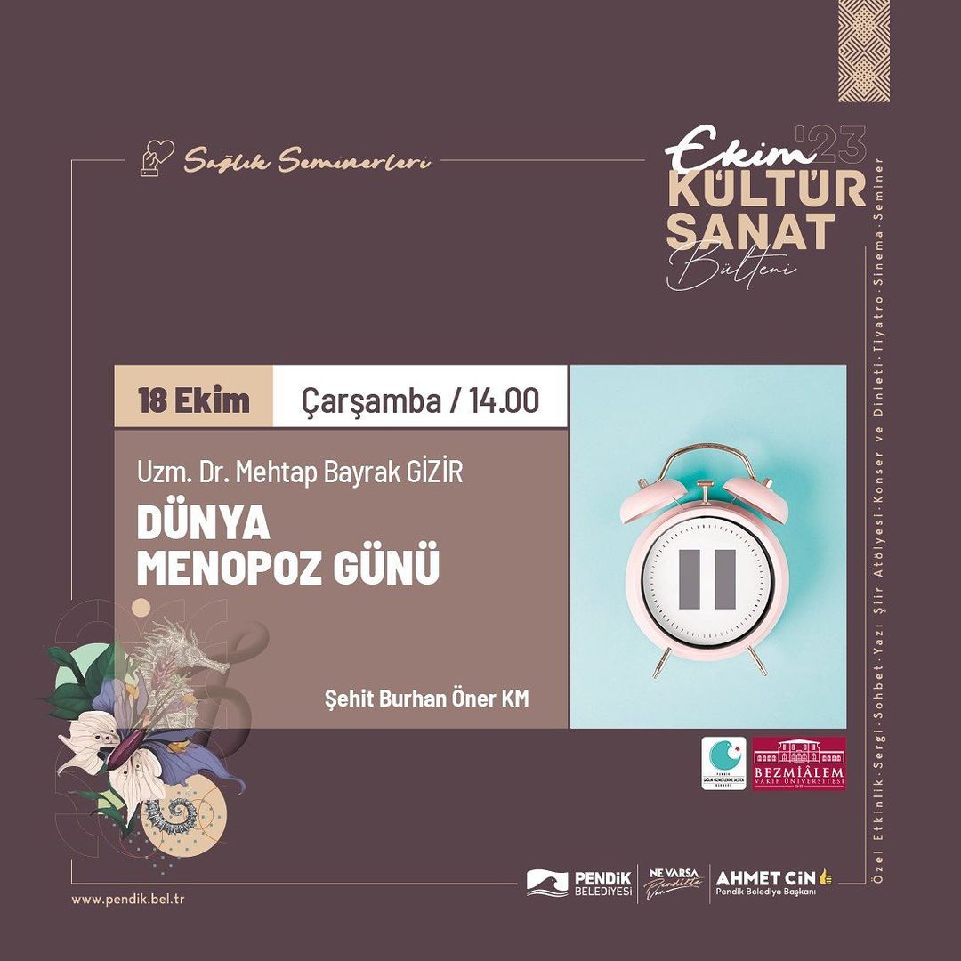 Pendik Kültür Sanat -  Uzm. Dr. Mehtap Bayrak GİZİR Dünya Menopoz Günü