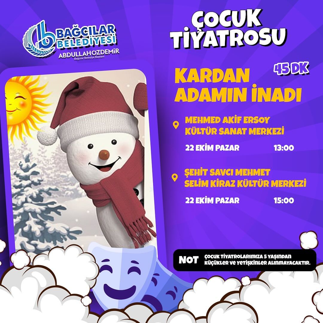 Bağcılar Belediyesi - 'Kardan Adamın İnadı' Çocuk Tiyatrosu 🎥🎭