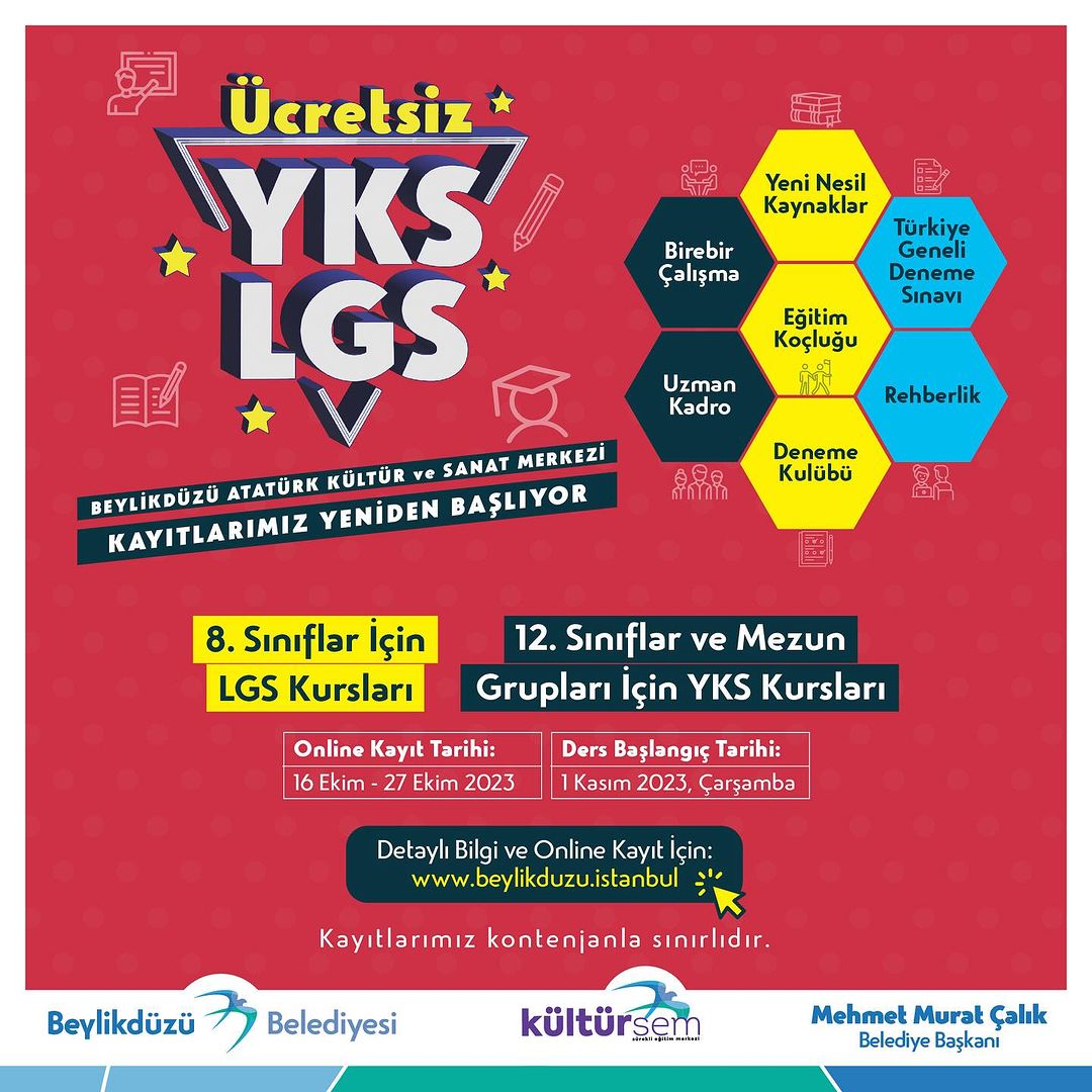 Beylikdüzü Belediyesi - Ücretsiz YKS LGS